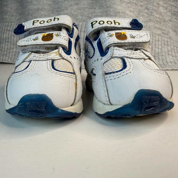 Kids Winnie the Pooh Size 3 Smartfit White Blue Velcro Sneakers Vintage 90s - Picture 7 of 15